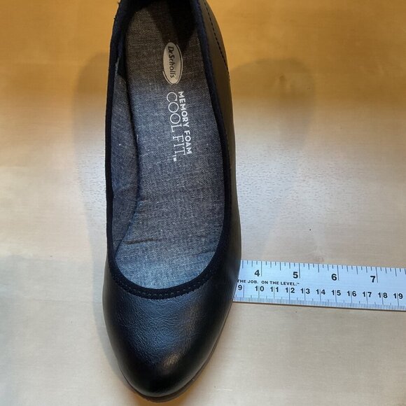 Dr. Scholls Womens Penelope style Black leather shoes Wedge heeled Memory Foam 7 - Picture 12 of 15